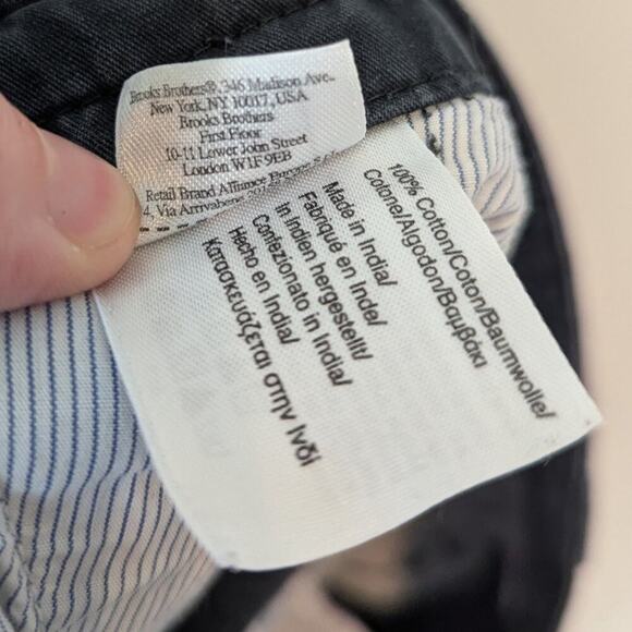 Brooks Brothers 346 Faded Black Flat Front Preppy Cargo Shorts Size 38 - Picture 9 of 11